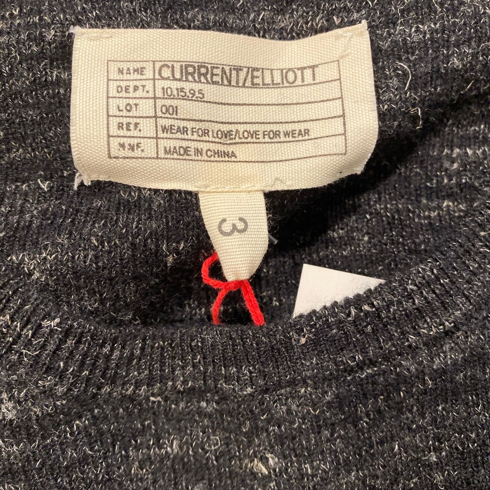 Current/Elliott melange black cutout sweater size 3 / large - Picture 7 of 10